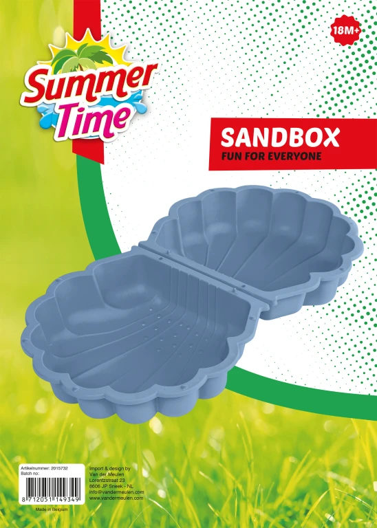 Summertime Zandbak Schelp Blauw 89x79x18 cm