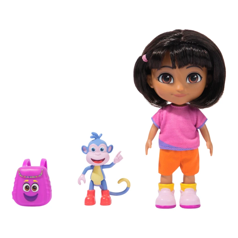 Dora Pop met Rugzak en Boots Blauw 15 cm - 1 stuk
