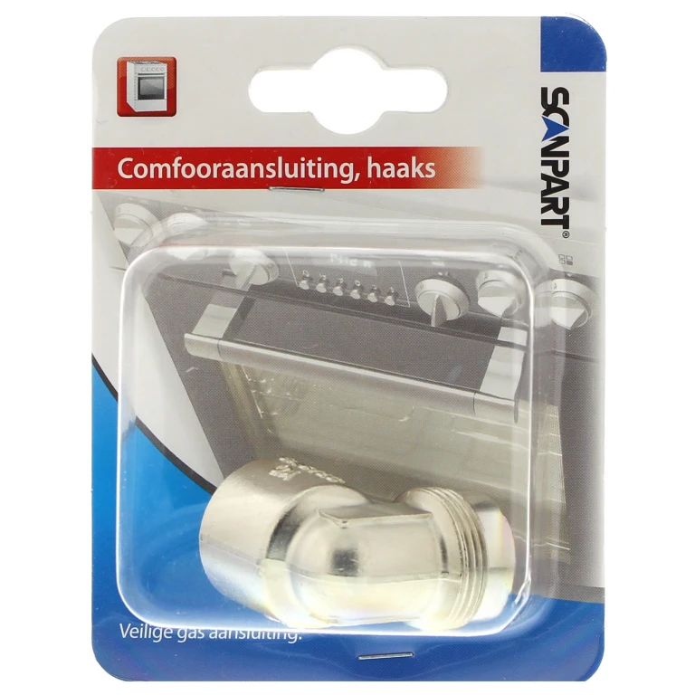 Scanpart Comfooraansluiting Gas 1/2 inch Haaks - 1 stuk