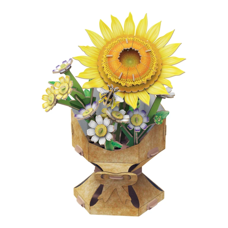 Cubic Fun 3D Puzzel Zonnebloem Flower Bouquet - 1 stuk