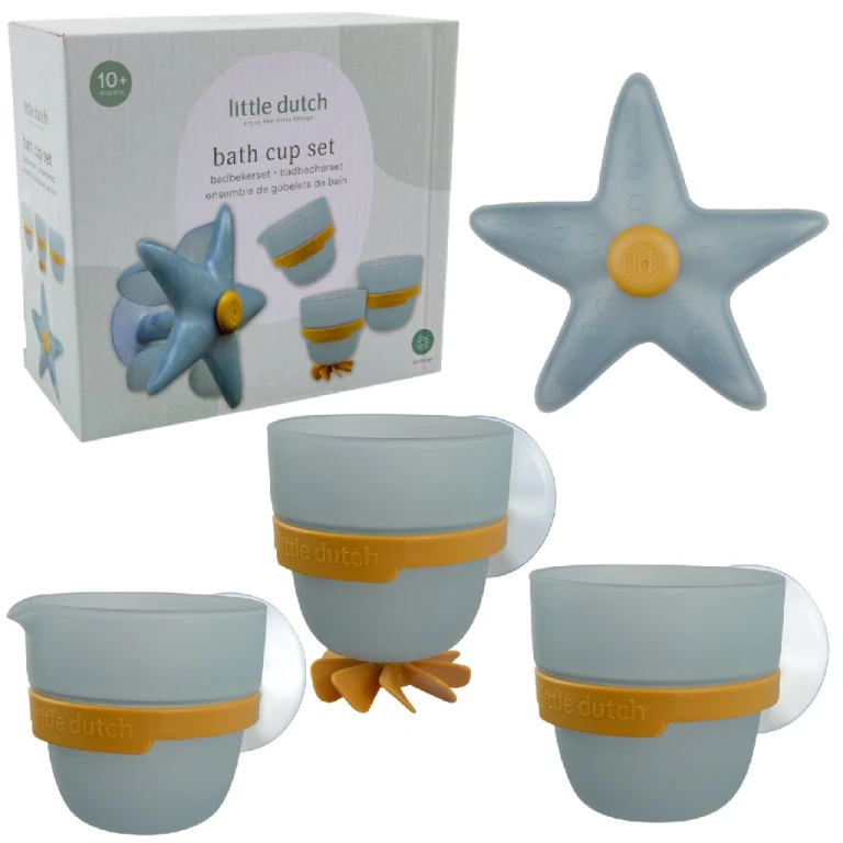 Little Dutch Badwand bekers zeester blauw 1 stuk