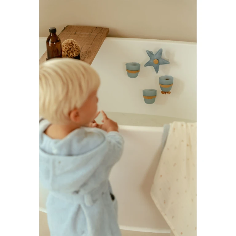 Little Dutch Badwand bekers zeester blauw 1 stuk