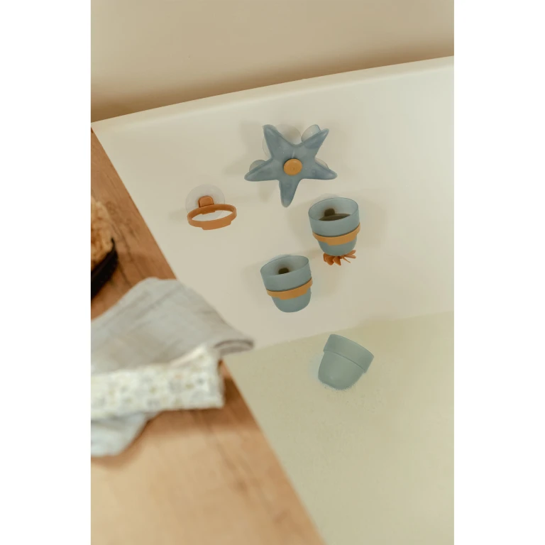 Little Dutch Badwand bekers zeester blauw 1 stuk
