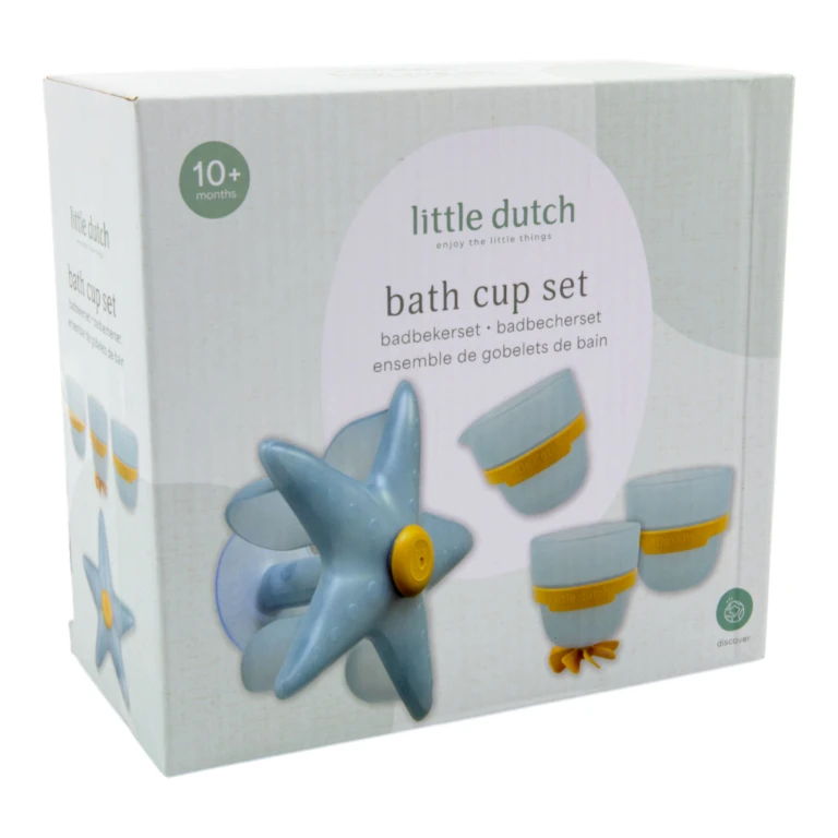 Little Dutch Badwand bekers zeester blauw 1 stuk