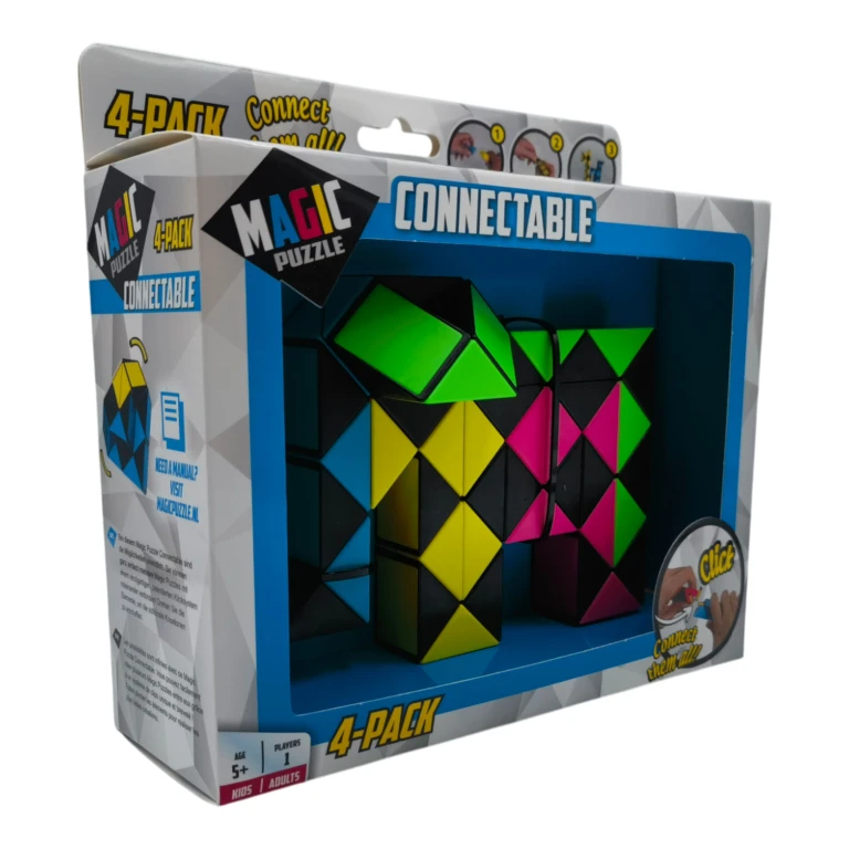Magic Puzzle Connectable Kubuspuzzel - Set van 4