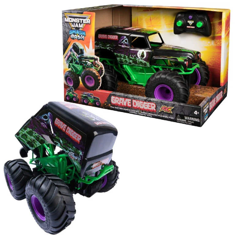 Monster Jam Smash And Bash Grave Digger RC Monstertruck 1:15 - 1 stuk