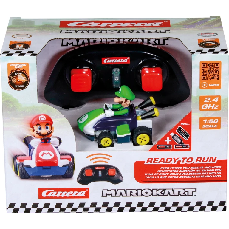 Carrera Nintendo Luigi Mini 1:50 Afstandsbestuurbare Auto