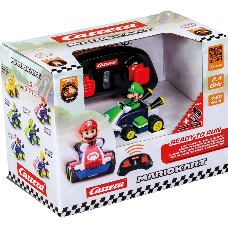 Carrera Nintendo Luigi Mini 1:50 Afstandsbestuurbare Auto