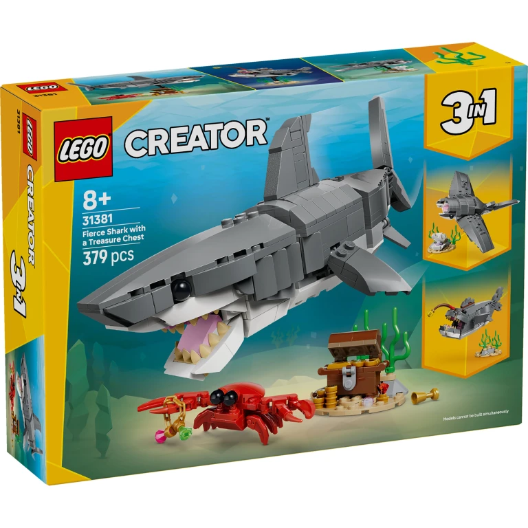 LEGO Creator 3in1 Bouwset Woeste Haai met Schatkist