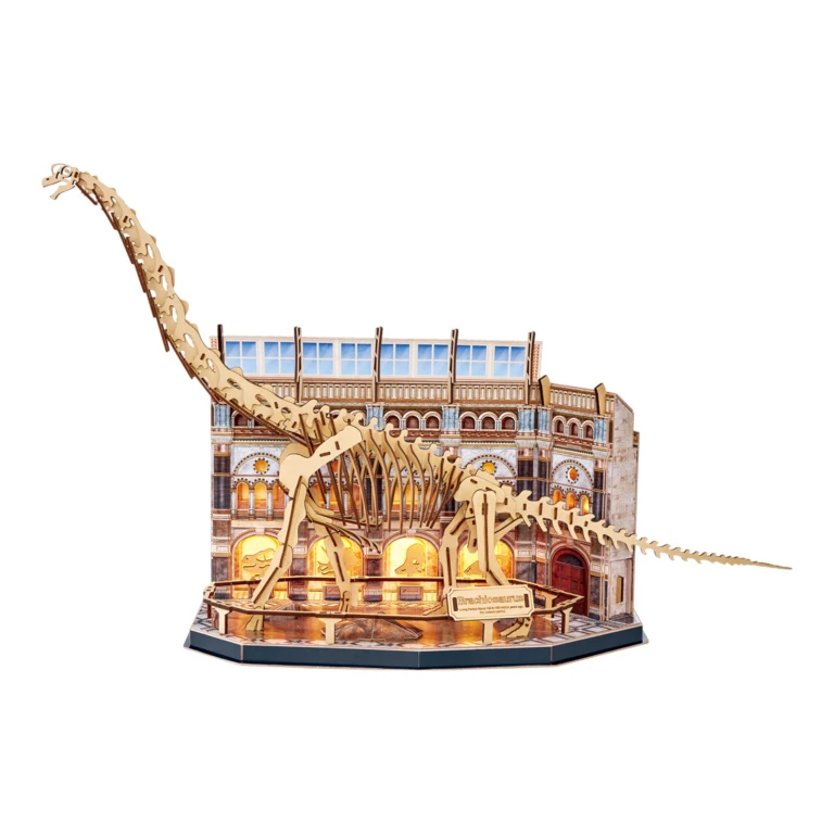 CubicFun 3D Puzzel Brachiosaurus LED Hout-look