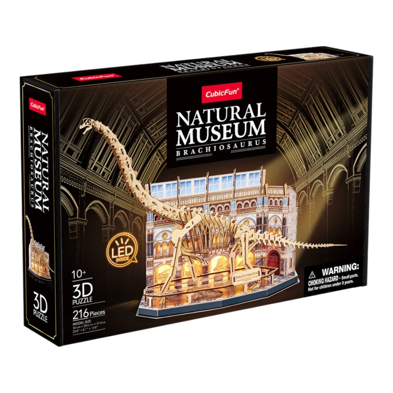CubicFun 3D Puzzel Brachiosaurus LED Hout-look