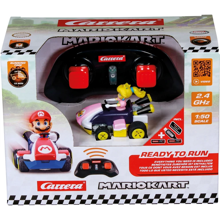 Carrera Nintendo Peach Mini 1:50 Afstandsbestuurbare Auto - 1 stuk