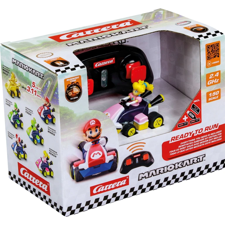 Carrera Nintendo Peach Mini 1:50 Afstandsbestuurbare Auto - 1 stuk