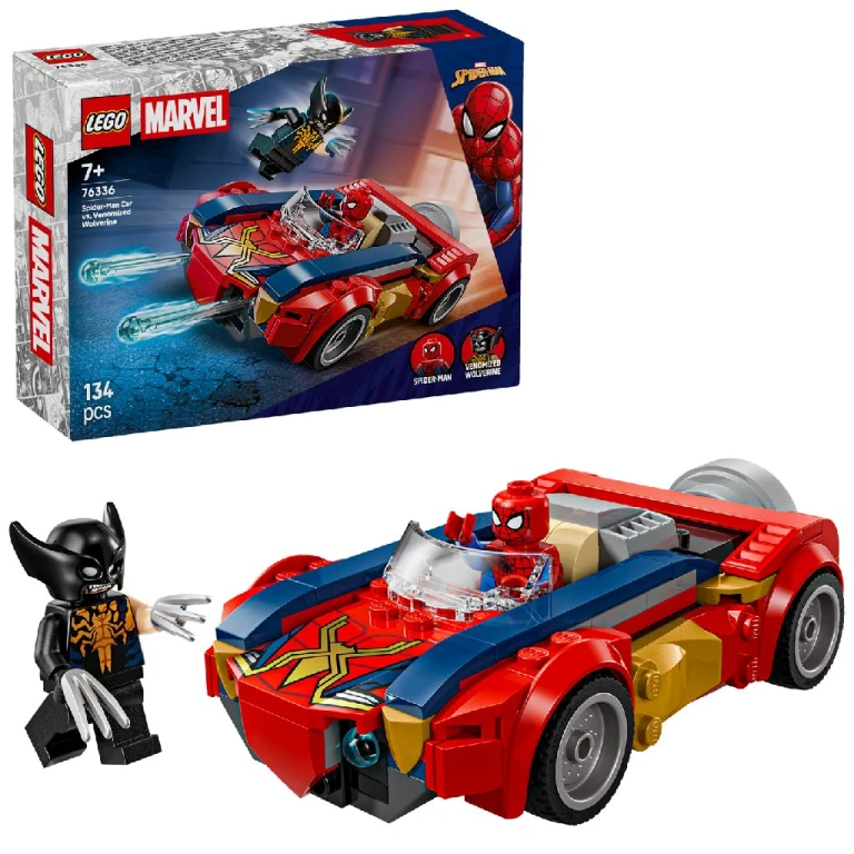 LEGO Super Heroes Marvel Spider-Man auto vs. Venomized Wolverine bouwspeelgoed