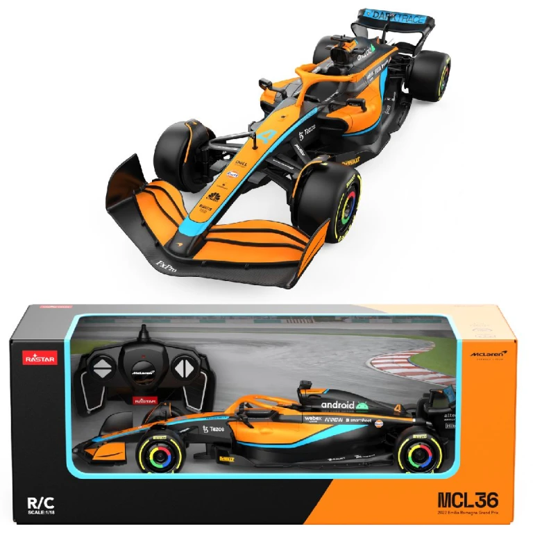 Rastar RC F1 McLaren MCL36 1:18 Afstandsbestuurbare Auto - 1 stuk