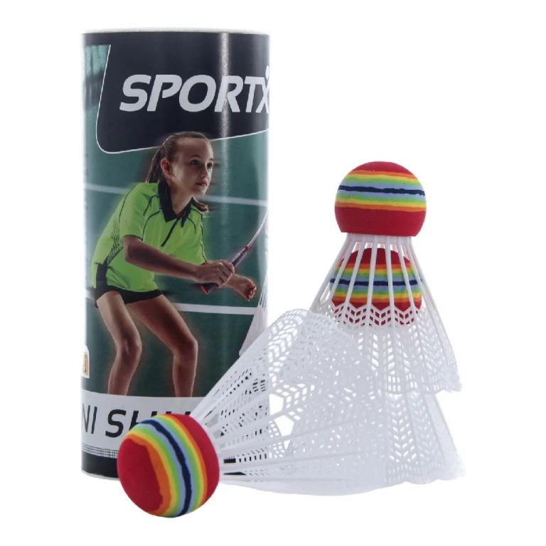 SportX Badminton Shuttles EVA Regenboog set van 3 stuks