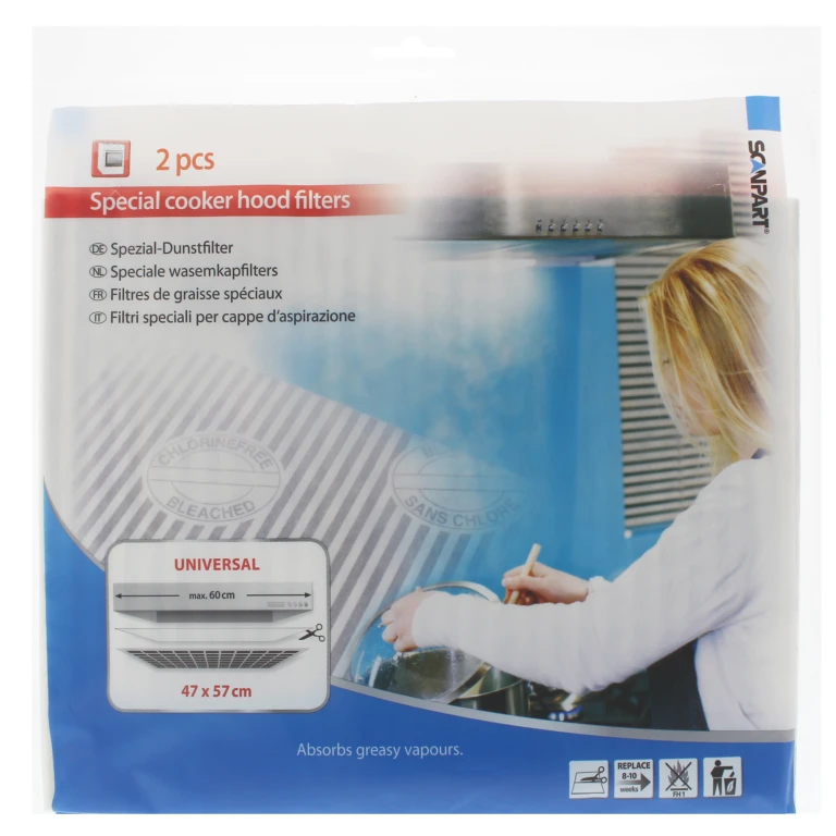 Scanpart Afzuigkapfilter Set Plat 47x57 cm - set van 2