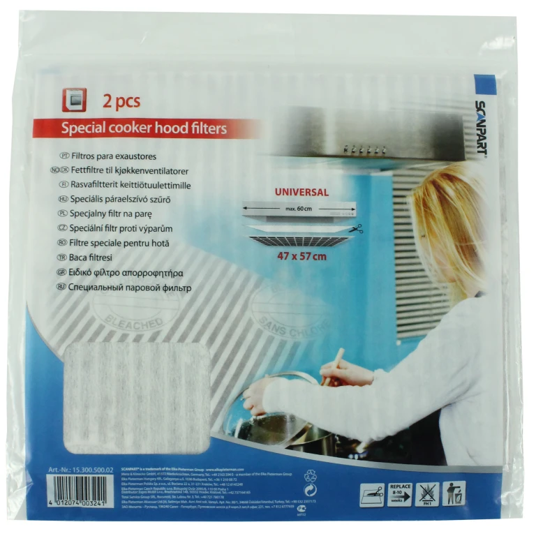 Scanpart Afzuigkapfilter Set Plat 47x57 cm - set van 2