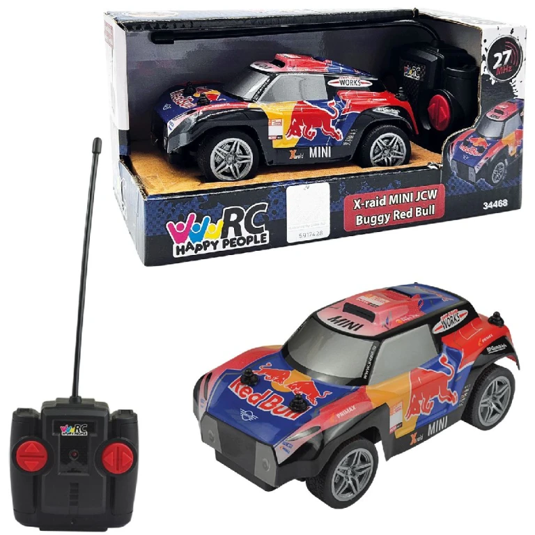 Happy People X-raid Mini JCW Buggy Red Bull RC-auto 1:28 - 1 stuk