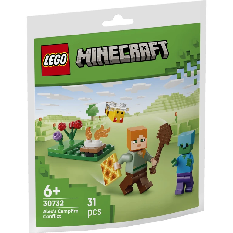 Lego Minecraft Alex Bij Het Kampvuur Bouwset - 1 stuk