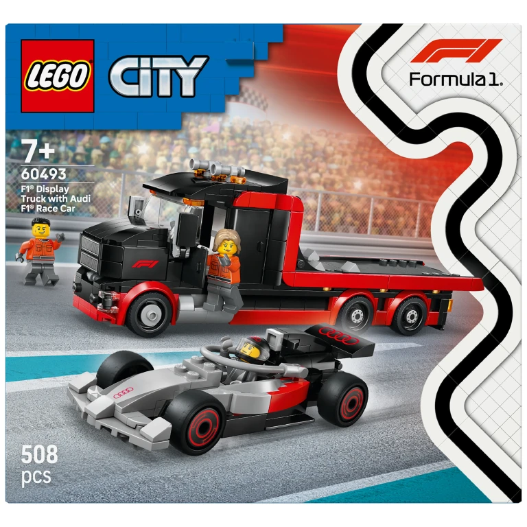 LEGO City F1 Truck met Audi F1 Racewagen - 1 stuk