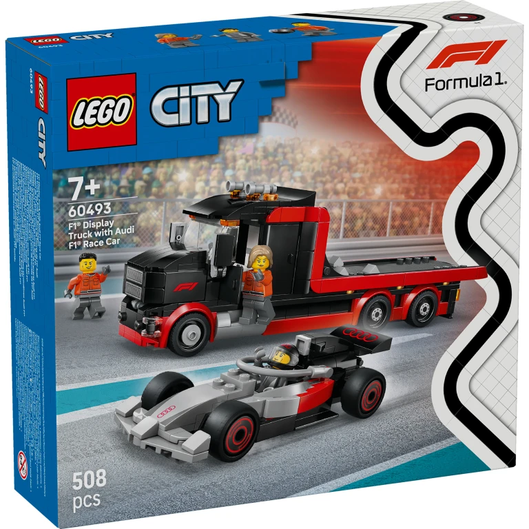 LEGO City F1 Truck met Audi F1 Racewagen - 1 stuk