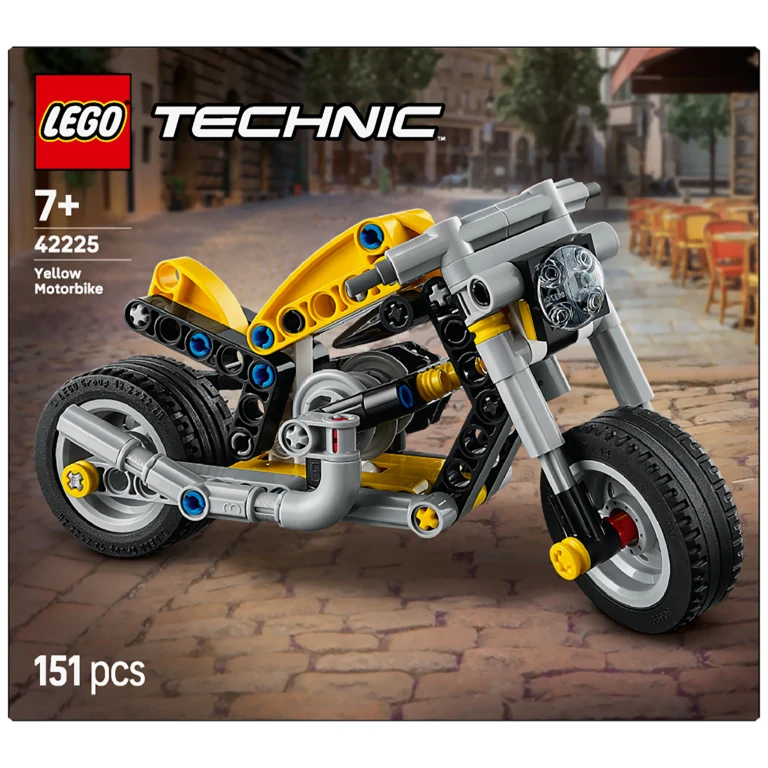 LEGO Technic Gele Motorfiets - 1 stuk