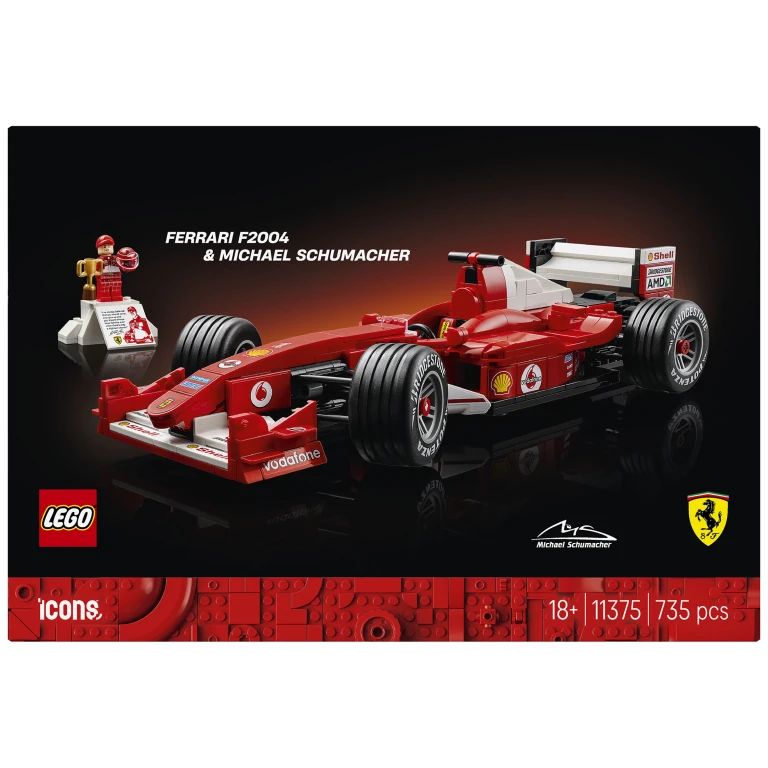 Lego Icons Ferrari F2004 Michael Schumacher Raceauto - 1 stuk