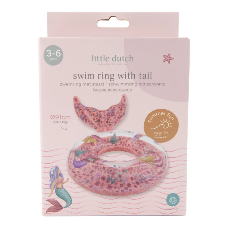 Little Dutch Dreamy Mermaid Zwemring met Staart 91 cm - 1 stuk