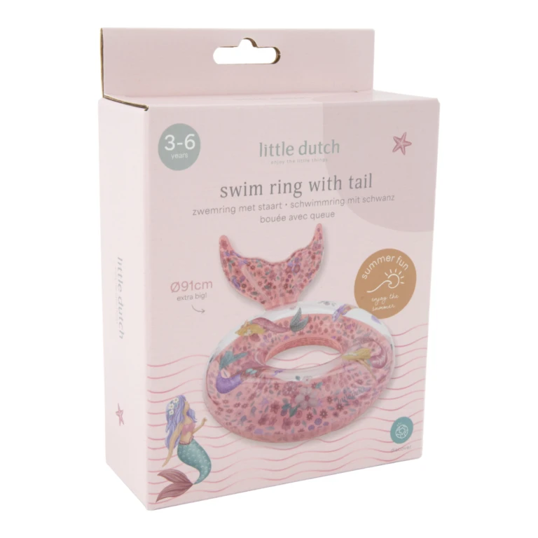 Little Dutch Dreamy Mermaid Zwemring met Staart 91 cm - 1 stuk