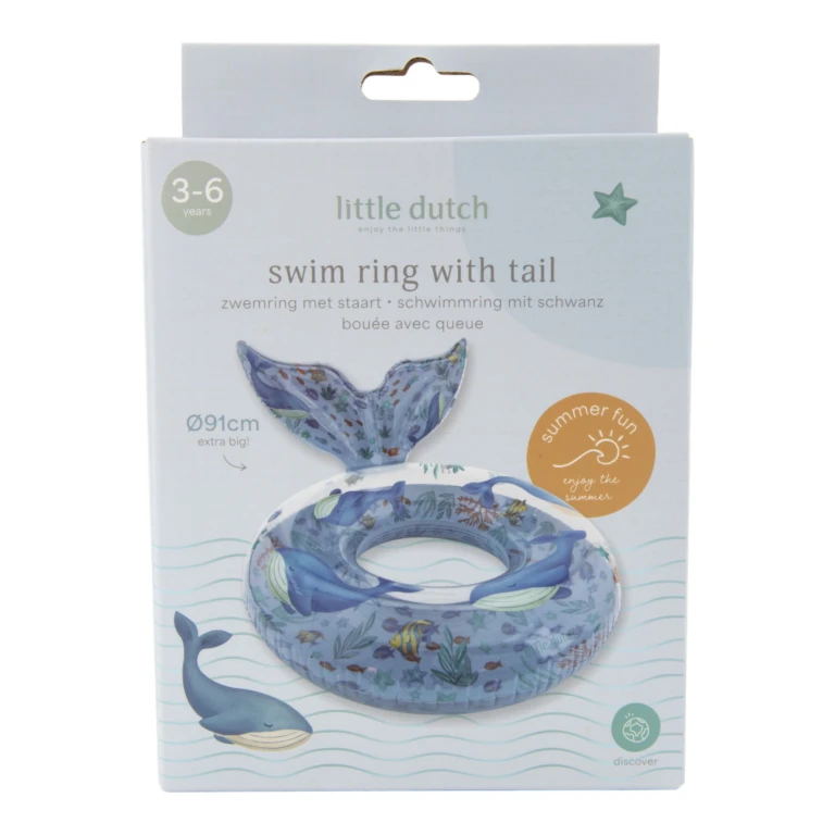 Little Dutch Zwemring Ocean World met Staart 91cm