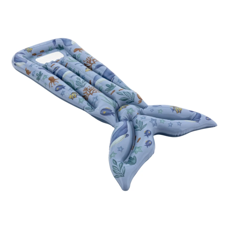 Little Dutch Ocean World Luchtbed met Staart - Blauw - 1 stuk