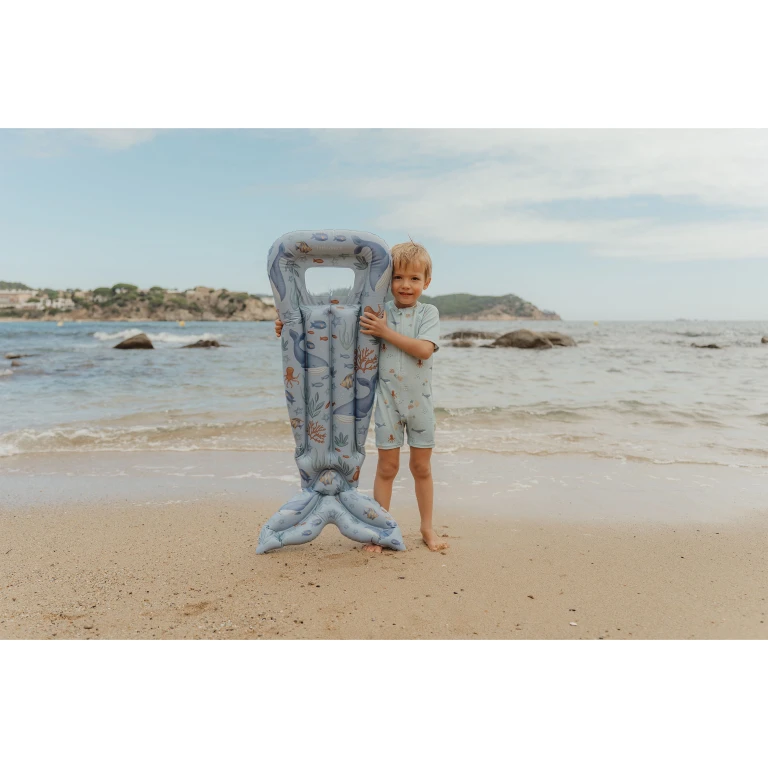 Little Dutch Ocean World Luchtbed met Staart - Blauw - 1 stuk
