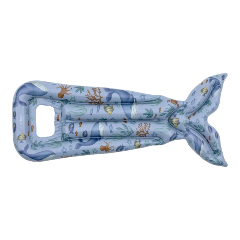 Little Dutch Ocean World Luchtbed met Staart - Blauw - 1 stuk