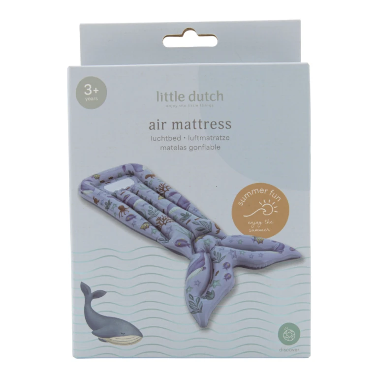 Little Dutch Ocean World Luchtbed met Staart - Blauw - 1 stuk