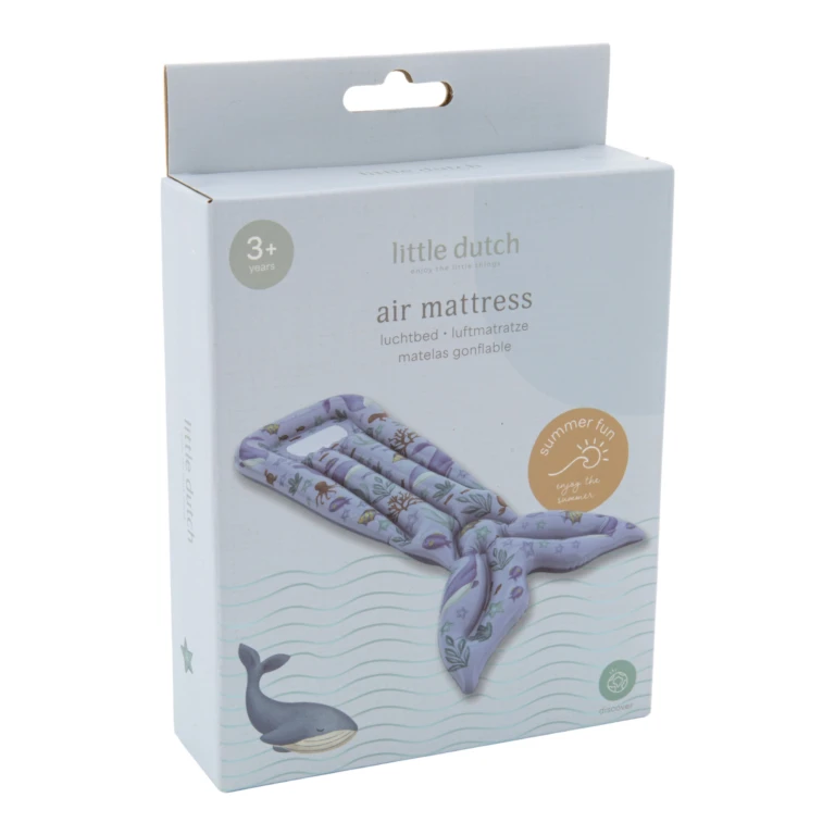 Little Dutch Ocean World Luchtbed met Staart - Blauw - 1 stuk