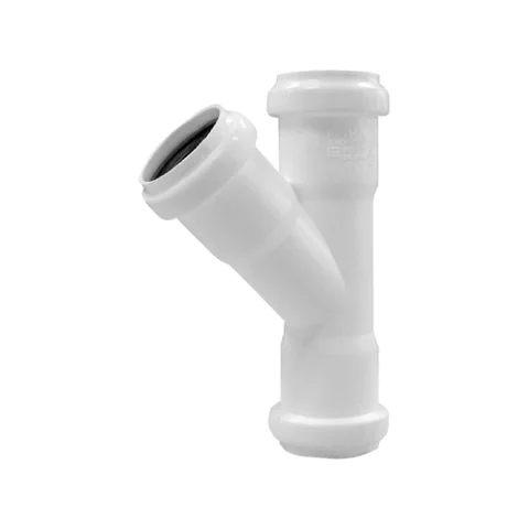 PVC y-stuk 40mm 45° manchet/manchet/manchet
