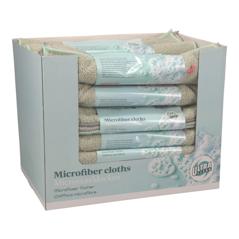 Microvezeldoek 30x30cm Assorted, set van 3 stuks