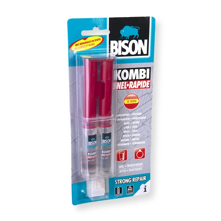 Bison 2-componenten lijm 24ml kleurloos