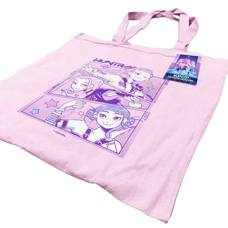 K-Pop Demon Hunters katoenen tas roze - 1 stuk