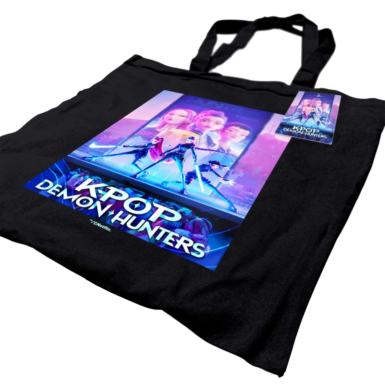 K-Pop Demon Hunters Stoffen Tas - Zwart - 1 stuk