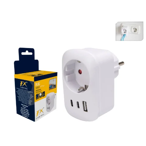 Stekker Met 3 USB-Poorten 2A+1C