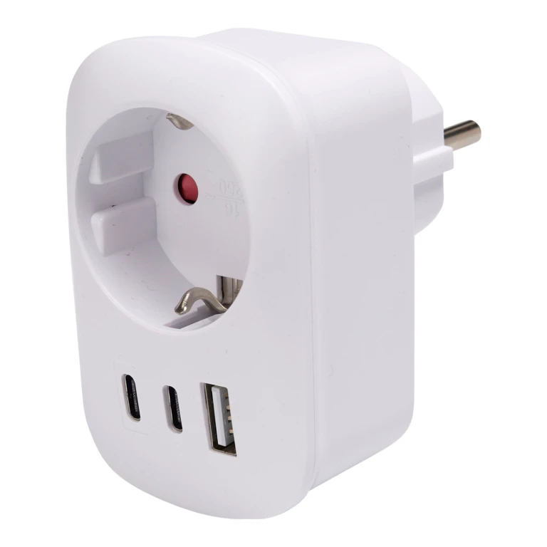 Stekker met 3 USB-poorten (2x A, 1x C), 1 stuk