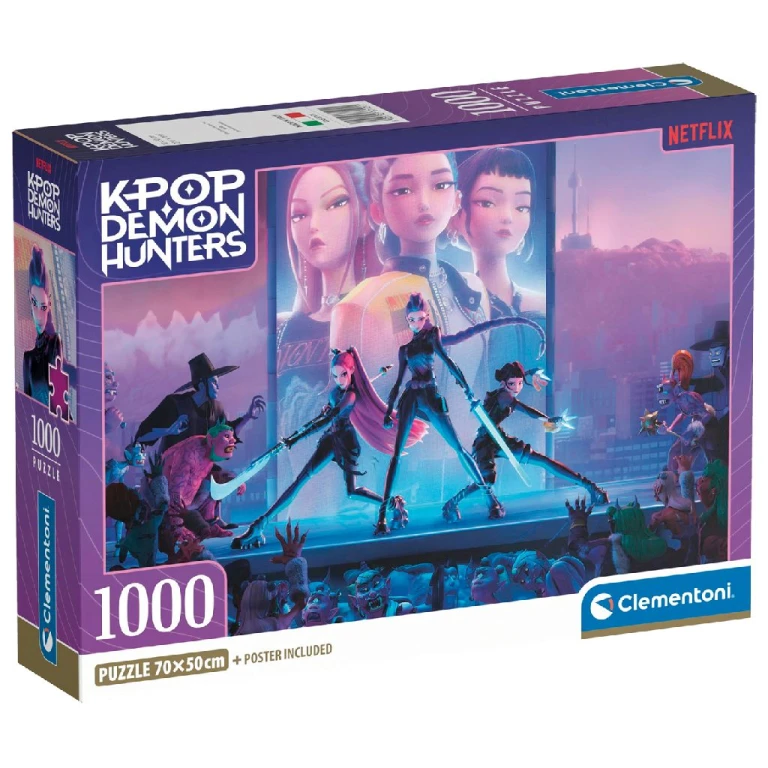 Clementoni K-Pop Demon Hunters Puzzel - 1000 stukjes - 1 stuk