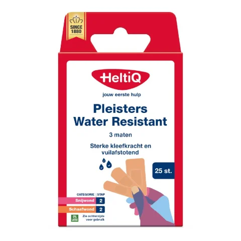 HeltiQ Pleisters Water Resistant 3 Maten 25st