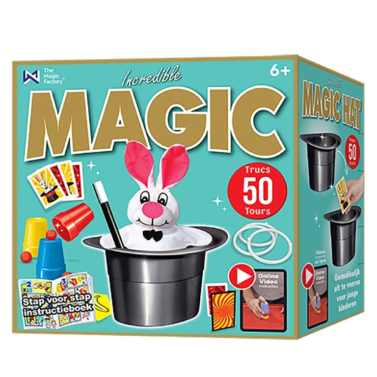 Incredible Magic Hat Goochelset met 50 Trucs - 1 stuk