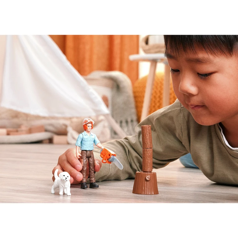 Schleich Bosbouwer met Hondje Speelset voor Kinderen