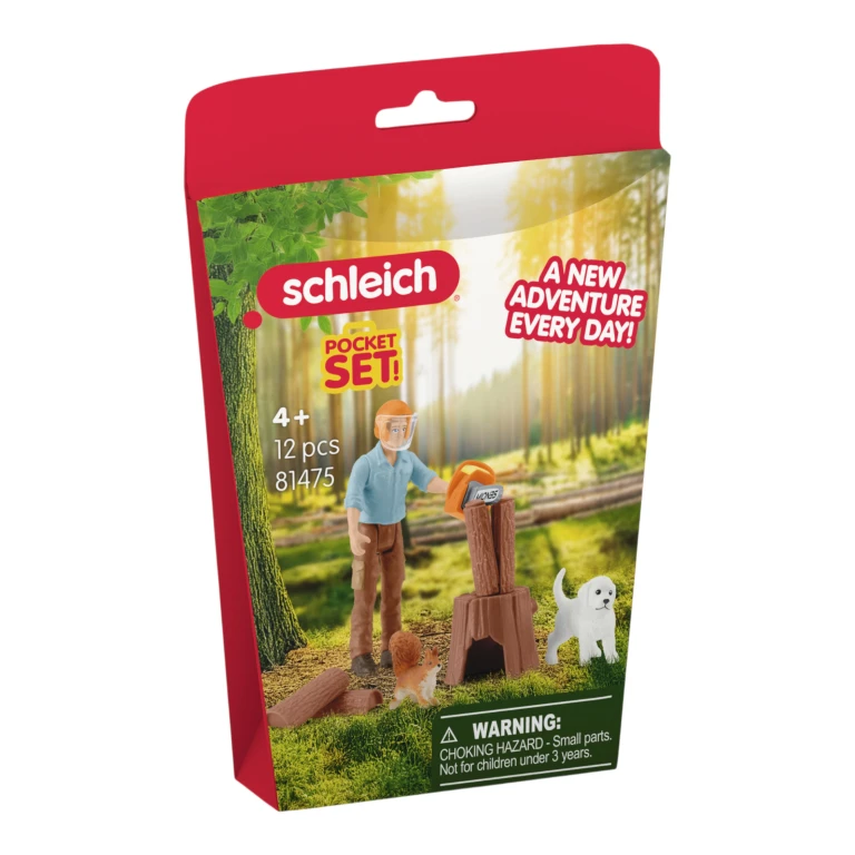 Schleich Bosbouwer met Hondje Speelset voor Kinderen