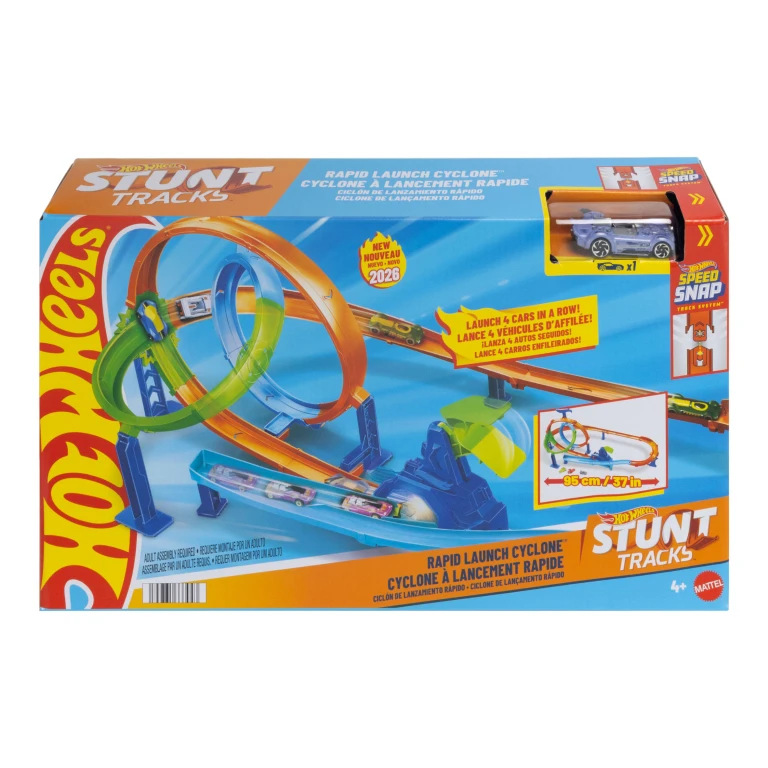 Hot Wheels Speelgoedauto Stuntbaan Snelle Lanceringscycloon 1 stuk