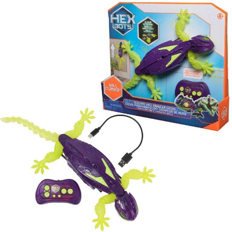HexBots Muurkruipende Gekko Glow-in-the-dark RC - 1 stuk